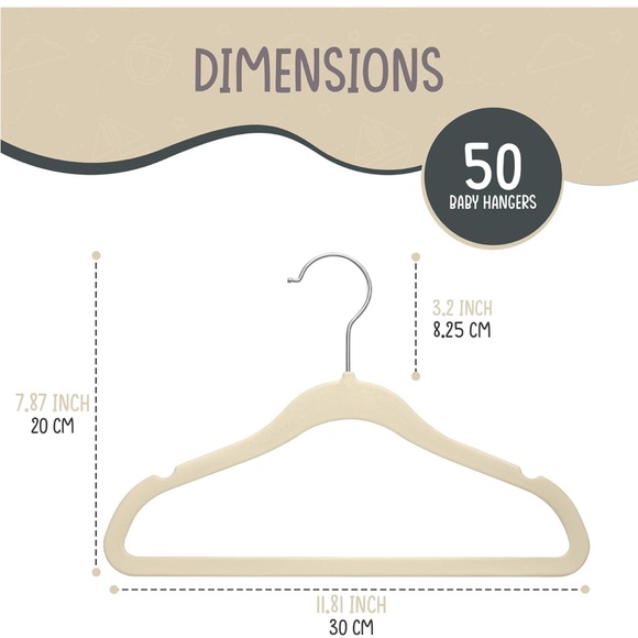 Velvet Non-Slip Hangers - Baby - Picture 2 of 2
